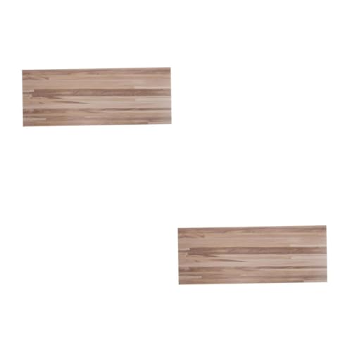 HANABASS 2 Stück Realistische Puppenhaus Bodenbretter Selbstklebend Holzstruktur Miniatur Fußböden Flexible DIY Bodenplatten für Puppenhaus Bauprojekte von HANABASS