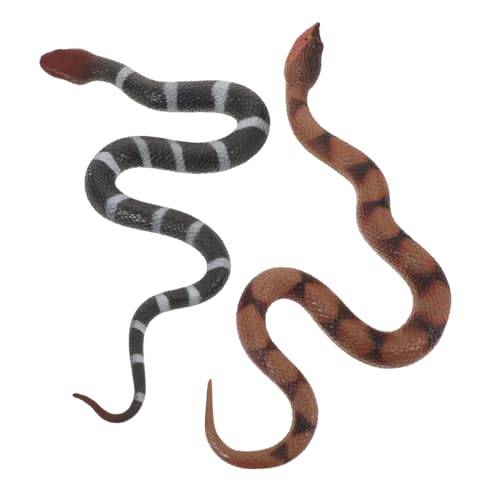 HANABASS 2 Stück Realistische TPR Schlangenfiguren Lebensnahe Gummi Schlangenmodelle für Halloween Streiche Vogelabwehr Garten Dekoration Flexibel Detailgetreu HANABASS 2 Stück Realistische TPR Schlangenfiguren Lebensnahe Gummi Schlangenmodelle für Halloween Streiche Vogelabwehr Garten Dekoration Flexibel Detailgetreu von HANABASS
