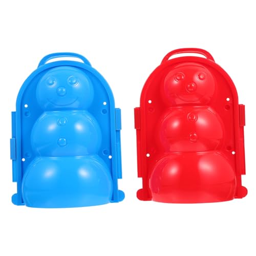 HANABASS 2 Stück Schneemann Maker Kreatives Outdoor Schneemann Formen für für Schnee und Robustes Kunststoffmaterial Farben Zufällig Zufällige Farbe Zufällige Farbe von HANABASS