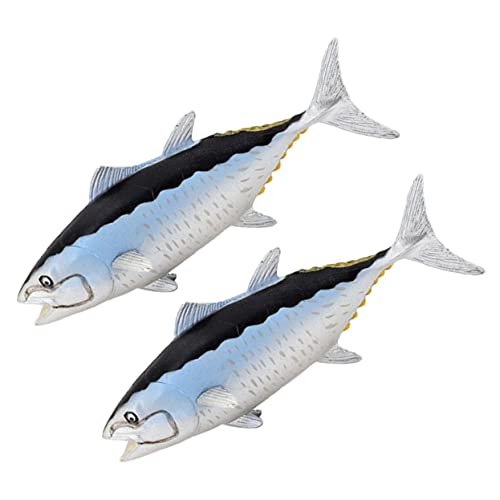 HANABASS 2 Stück Simulierte Figuren Lebensechte Fischstatue Seefisch Skulptur Desktop Handwerk Kleine Fischdekoration Landschaft Fischspielzeug Fischfigur Fischspielzeug PVC von HANABASS