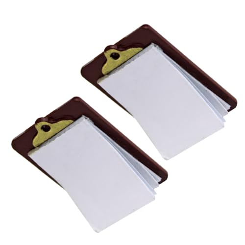 HANABASS 2 Stück Simuliertes Wordpad Winzig Puppenhaus-zwischenablage Kind Schreibwaren Planke Mini Klein Modell Der Büroklammer DIY-versorgung Legierung Brown HANABASS 2 Stück Simuliertes Wordpad Winzig Puppenhaus-zwischenablage Kind Schreibwaren Planke Mini Klein Modell Der Büroklammer DIY-versorgung Legierung Brown von HANABASS