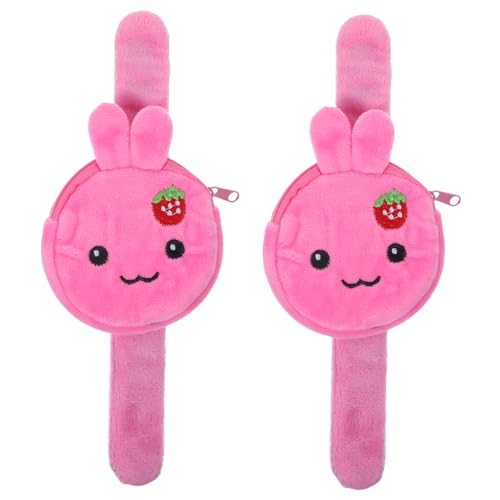 HANABASS 2 Stück Slap Armbänder Süße Kaninchen Design Armbänder und Geldbörse Spaß für Geburtstagsfeiern Partygeschenke und Freizeitaktivitäten von HANABASS