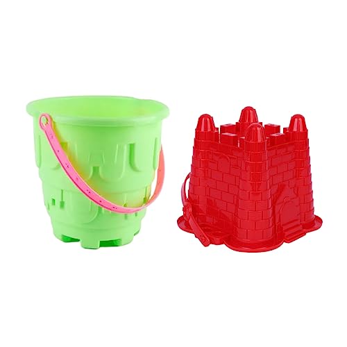 HANABASS 2 Stück Strand Eimer sandspielzeug strandspielzeug Beach Toys for Kinderstrandspielzeug Sandbox sandkästen Eimer für Sandburgen Sandcastle Building Toys Plastik von HANABASS