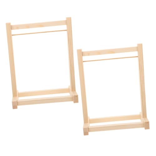 HANABASS 2 Stück Teiliges Holz Mini Kleiderständer Puppenhaus Möbel Miniatur Garderobe Stabiler Holz Kleiderorganizer für Spiel Kreative Aufbewahrung von HANABASS