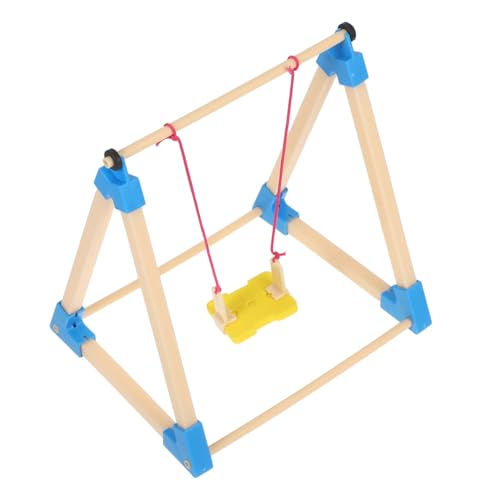 HANABASS 2 Stück Teiliges Miniatur Puppenhaus Schaukelset Realistisches DIY Mikro-Spielplatz Modell Stabile Mini Schaukel für Puppenhaus Garten Vielseitige Dekoration für Bastler von HANABASS