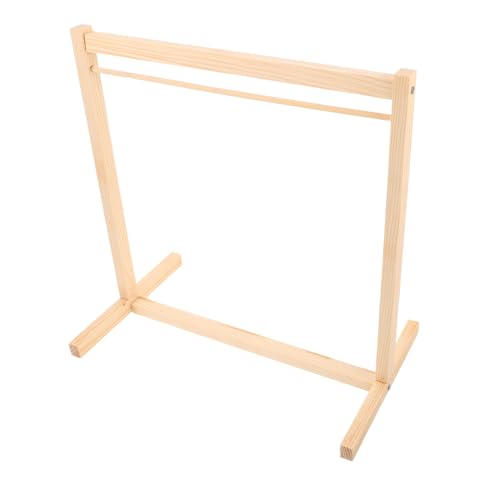 HANABASS 2 Stück Teiliges Puppenkleiderständer aus Holz Stabiler Miniatur Kleiderbügel für Puppen und Stofftiere zum Organisieren und Präsentieren von Prinzessinnenkleidern im Puppenhaus von HANABASS