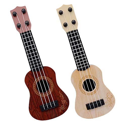 HANABASS 2 Stück Teiliges Ukulele Spielzeugset für Mini Saiten Gitarre aus Robustem Pädagogisches Musikinstrument für Anfänger Kindersicheres Design für Frühe Musikausbildung HANABASS 2 Stück Teiliges Ukulele Spielzeugset für Mini Saiten Gitarre aus Robustem Pädagogisches Musikinstrument für Anfänger Kindersicheres Design für Frühe Musikausbildung von HANABASS