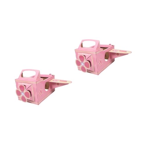 HANABASS 2 Stück Tragbares Flugzeugspielzeug aus Karton mit Drehbarem Propeller Interaktives DIY Bastelset für Kleinkinder Sicherer Kreative Flugabenteuer für Jungen und von HANABASS