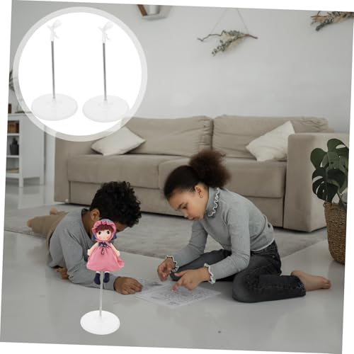 HANABASS 2 Stück Verstellbare Puppenständer aus Stabilem Material Doll Display Stands mit Sicherem Halt und Flexibler Höhe Geeignet für Kleine und Große Puppen zur Dekorativen Präsentation HANABASS 2 Stück Verstellbare Puppenständer aus Stabilem Material Doll Display Stands mit Sicherem Halt und Flexibler Höhe Geeignet für Kleine und Große Puppen zur Dekorativen Präsentation von HANABASS