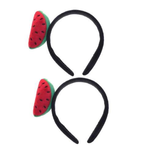 HANABASS 2 Stück Wassermelonen Haarreif Lustige Kopfbedeckung für Sommerpartys Themenveranstaltungen und Strandausflüge Weiches und Bequemes Material Design für Frauen und Mädchen von HANABASS