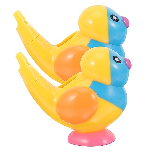 HANABASS 2 Stück Wasservögel pfeifen badewannenspielzeug für saufspiele Bad steam Spiele Kinderpfeife kleine Spielsachen Badespielzeug Abs Yellow von HANABASS