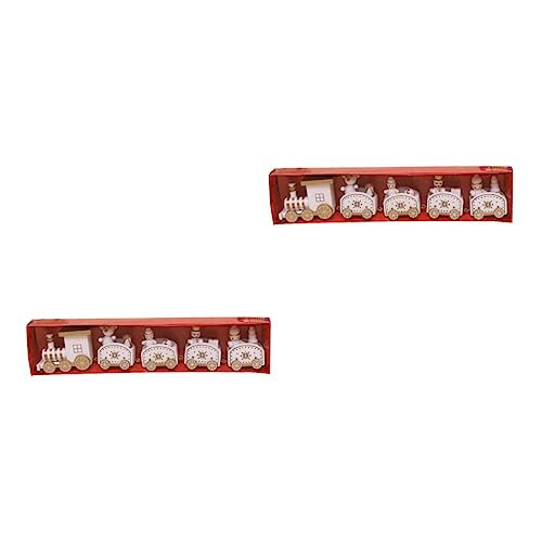 HANABASS 2 Stück Weißer Holz Weihnachtszug Kleine Holzlokomotive Weihnachtsdekoration Leicht Tragbar Festliche Tischdeko HANABASS 2 Stück Weißer Holz Weihnachtszug Kleine Holzlokomotive Weihnachtsdekoration Leicht Tragbar Festliche Tischdeko von HANABASS