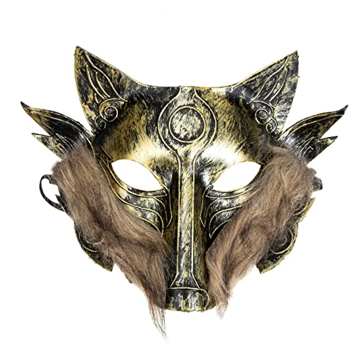 HANABASS 2 Stück Wolf Maske aus Halloween Kostüm Maske für Erwachsene und Gruselige Wolf Design und Cosplay für Halloween Party HANABASS 2 Stück Wolf Maske aus Halloween Kostüm Maske für Erwachsene und Gruselige Wolf Design und Cosplay für Halloween Party von HANABASS