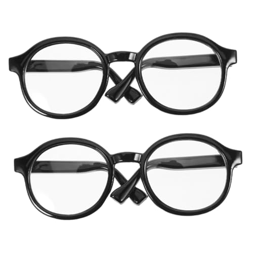 HANABASS 2 Stück für Baumwollpuppen Teiliges Schwarze Rahmen mit Transparentgläsern Sichere Materialien Modische Puppenbrille Einfach Anzuziehen für Puppenbekleidung HANABASS 2 Stück für Baumwollpuppen Teiliges Schwarze Rahmen mit Transparentgläsern Sichere Materialien Modische Puppenbrille Einfach Anzuziehen für Puppenbekleidung von HANABASS
