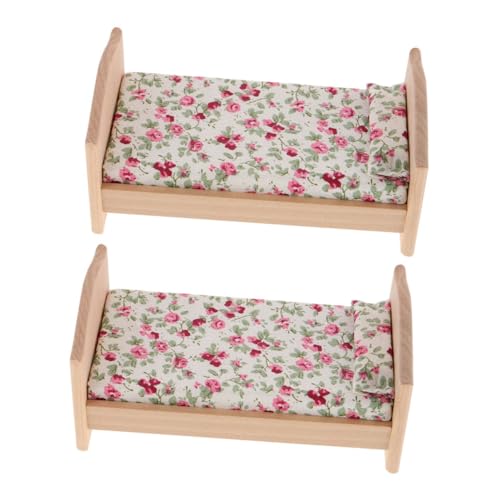 HANABASS 2 Stücke Miniatur-Holz-einzelbett mit Matratze und Kissen Detailreiches Puppenhaus Schlafzimmermöbel Leichtes DIY Möbelstück für Kinderzimmer Miniaturszene Vielseitig und HANABASS 2 Stücke Miniatur-Holz-einzelbett mit Matratze und Kissen Detailreiches Puppenhaus Schlafzimmermöbel Leichtes DIY Möbelstück für Kinderzimmer Miniaturszene Vielseitig und von HANABASS