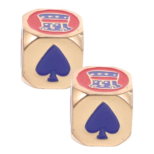 HANABASS 2 Stücke Poker Würfel einzigartige Würfel Rollenspiel Würfel Musikwürfel knifflige Würfel gewichtete Würfel Präzisionswürfel Spielwürfel Fitness-Würfel Eisen von HANABASS