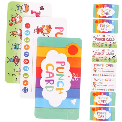 HANABASS 20 Blatt Punch Card Schreien Belohnen Spaß Vergeben Punchkarten Treue-lochkarten Lochkarten Für Cartoon Ermutigende Karten Klassenzimmer Kratzen Mehrzweck-lochkarten Papier von HANABASS