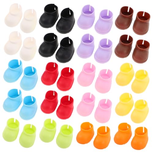 HANABASS 20 Paare Mini Puppenschuhe Mini Stiefel Doll Costume Accessories Passend für Puppen Leicht Langlebig Weiches Material Vielseitig für Verschiedene Looks und Anlässe von HANABASS