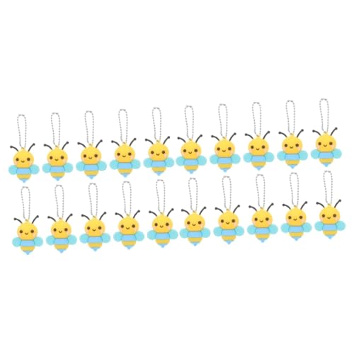 HANABASS 20 Stck. Teiliges PVC Schlüsselanhänger mit Süßem Bienenanhänger Kleine Bienen Ornamente zum Anhängen an Schulranzen Taschen und Rucksäcke Niedliche Bienen Deko für Geschenke und HANABASS 20 Stck. Teiliges PVC Schlüsselanhänger mit Süßem Bienenanhänger Kleine Bienen Ornamente zum Anhängen an Schulranzen Taschen und Rucksäcke Niedliche Bienen Deko für Geschenke und von HANABASS