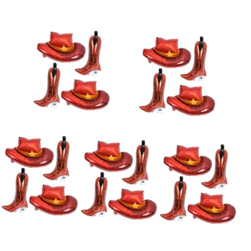 HANABASS 20 Stck. Western Party Folienballons Teiliges mit Cowboyhut und Stiefel Langlebige Aluminiumfolie Lebendige Geburtstagsdeko für Western und Cowboy Mottopartys HANABASS 20 Stck. Western Party Folienballons Teiliges mit Cowboyhut und Stiefel Langlebige Aluminiumfolie Lebendige Geburtstagsdeko für Western und Cowboy Mottopartys von HANABASS