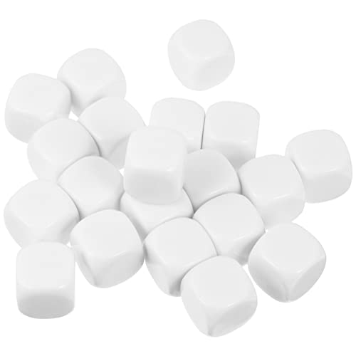 HANABASS 20 Stück Acryl Blank Würfel Sechsseitige DIY Würfel zum Beschriften für Lernspiele Bastelprojekte und Interaktive Eltern Junge Mädchen Aktivitäten von HANABASS