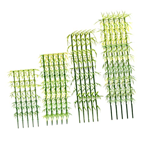 HANABASS 20 Stück Bambus-Modell bambuspflanze Bambusbaum Mikrolandschaft Dekoration Modell Kleiner Baum Miniaturbaum Minis Miniatur-Kunstbambus-Schmuck Mini künstliches Bambusgrün Abs Green von HANABASS