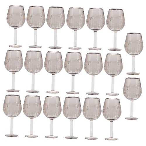 HANABASS 20 Stück Cocktailgläser Teiliges Realistische Dekoration für Puppenhäuser aus Hochwertigem für DIY Projekte Detailreiche Ausführung Kreative Spielwelten von HANABASS