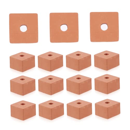 HANABASS 20 Stück DIY -Bausteine Block gefälscht winzig Miniatur Mini-Ziegel-Ornament Bausteine ​​Bauen Ziegelverzierung Bausteine ​​für Keramik Orange von HANABASS