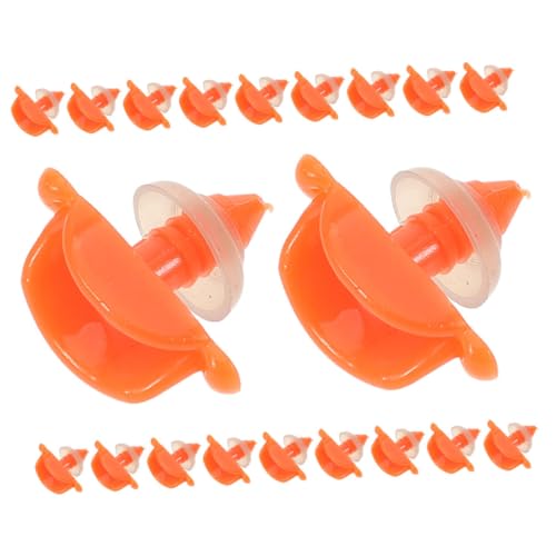 HANABASS 20 Stück Entenschnabelspielzeug ducken Plüsch-Ente Frosch Plüsch Schnäbel Mund Entenmaul selber Machen Entenschnabel für DIY-Puppe DIY Entenmaul-Set Einsätze Plastik Orange von HANABASS