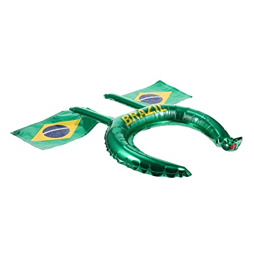 HANABASS 20 Stück Fußballparty -Kopfschmuckflagge Ballon-Stirnband hoch Ballongas luftballons Stirnband für Fußballwettbewerbe Haarband für Fußballspiel Aluminiumfolie von HANABASS