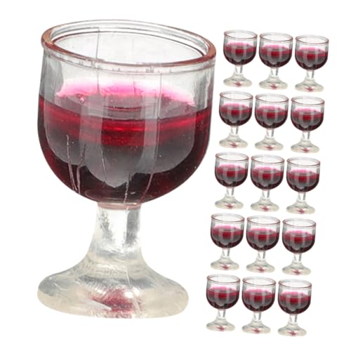 HANABASS 20 Stück Miniatur Weingläser aus Transparentem Stabile Mini Weinbecher mit Sockel Dekorative Miniatur Rotweingläser für Puppenstubendekoration Wiederverwendbar HANABASS 20 Stück Miniatur Weingläser aus Transparentem Stabile Mini Weinbecher mit Sockel Dekorative Miniatur Rotweingläser für Puppenstubendekoration Wiederverwendbar von HANABASS