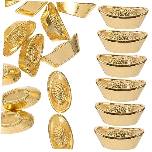 HANABASS 20 Stück Modell Puppenhaus Goldener Barren LED Miniaturen Mini Ornament Mini Zeug Miniatur Barren DIY Kleine Miniatur Goldener Barren Miniatur Zeug Winziges von HANABASS