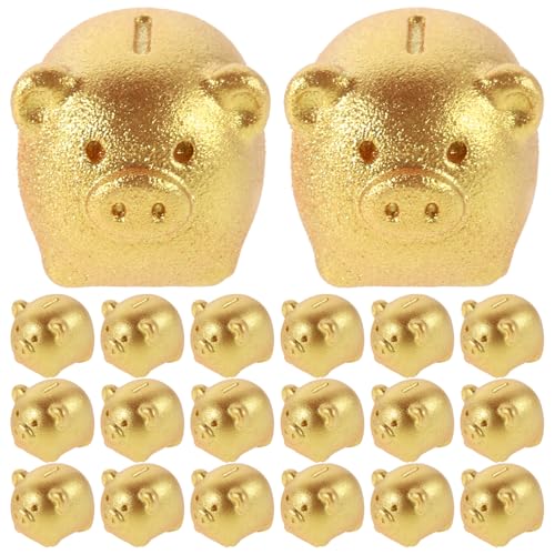 HANABASS 20 Stück Puppenhausschwein Puppenhaus Sparschwein Miniatur Schlafzimmer kleine Puppenstubenmöbel Piggy Bank Decor Miniaturraummöbel Plastik Golden HANABASS 20 Stück Puppenhausschwein Puppenhaus Sparschwein Miniatur Schlafzimmer kleine Puppenstubenmöbel Piggy Bank Decor Miniaturraummöbel Plastik Golden von HANABASS
