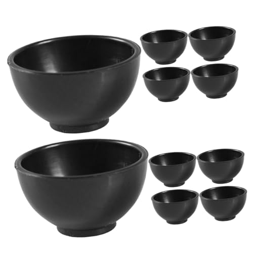 HANABASS 20 Stück Simulationsschalen -Requisiten klein Mini Schüssel dekorative Schale Puppenhaus Geschirr Plastik Schwarz HANABASS 20 Stück Simulationsschalen -Requisiten klein Mini Schüssel dekorative Schale Puppenhaus Geschirr Plastik Schwarz von HANABASS