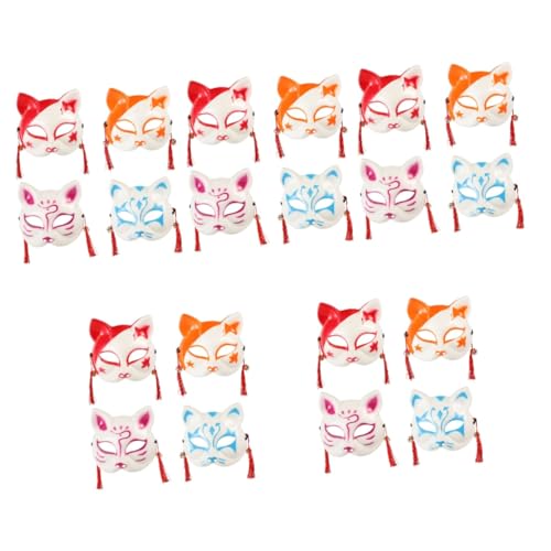 HANABASS 20 Stück Teiliges Halbgesichtige Handbemalte Katzen und Fuchsmasken Stilvolle Cosplay für Halloween und Karneval Leichte und Sichere Verkleidungsmaske Zufällige HANABASS 20 Stück Teiliges Halbgesichtige Handbemalte Katzen und Fuchsmasken Stilvolle Cosplay für Halloween und Karneval Leichte und Sichere Verkleidungsmaske Zufällige von HANABASS