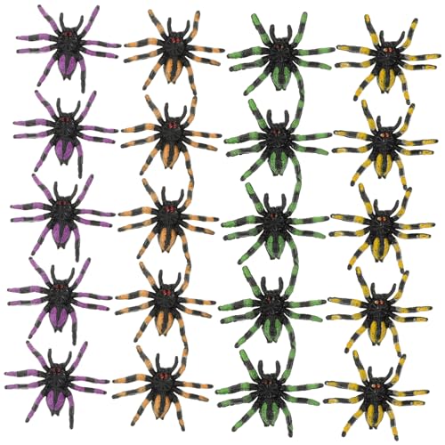 HANABASS 20 Stück Teiliges Halloween Spinnen Deko Kleine Künstliche Spinnen Bunten Farben Realistische Haarige Spinnenfiguren für Gruselige Party und Hausdekoration Innen und Außen HANABASS 20 Stück Teiliges Halloween Spinnen Deko Kleine Künstliche Spinnen Bunten Farben Realistische Haarige Spinnenfiguren für Gruselige Party und Hausdekoration Innen und Außen von HANABASS
