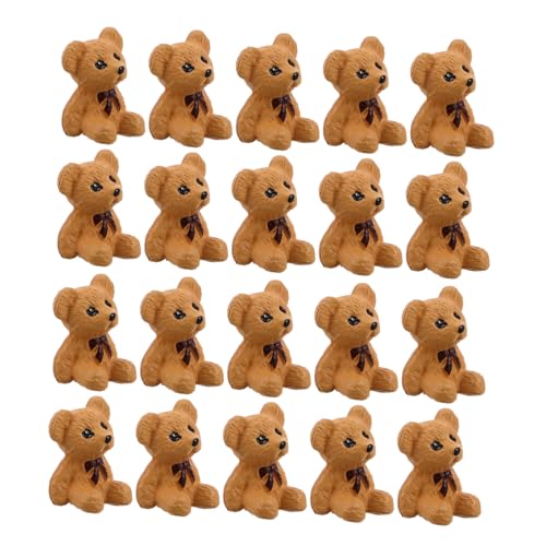 HANABASS 20 Stück Teiliges Kleine Bären Miniatur Figuren aus Feinem Harz Detailreiche Mini Bär Dekoration für DIY Basteln Naturinspiriertes Wohnaccessoire Langlebig und Realistisch von HANABASS