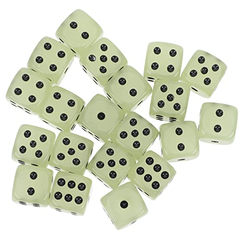 HANABASS 20 Stück Teiliges Leuchtende Würfel aus Resin für Spiele Kreative Sechsseitige Dice für Partys Ktv und Bars für Geselligkeit und Unterhaltung von HANABASS