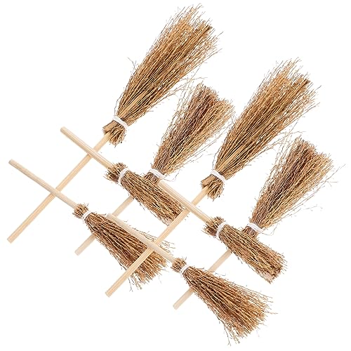 HANABASS 20 Stück Teiliges Mini Besen für Halloween Dekoration Holzbesen für Puppenhaus Kreative Miniatur Zubehörteile für Charmante Wohnaccessoires HANABASS 20 Stück Teiliges Mini Besen für Halloween Dekoration Holzbesen für Puppenhaus Kreative Miniatur Zubehörteile für Charmante Wohnaccessoires von HANABASS