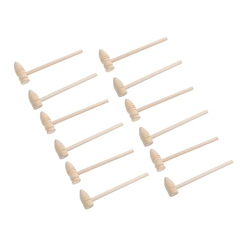 HANABASS 20 Stück Teiliges Mini Holzhammer für Lustige Hämmer für Muscheln und Sicheres Geruchloses Kreativität und Hand Augen Koordination von HANABASS
