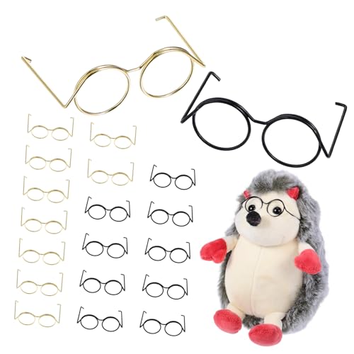 HANABASS 20 Stück Teiliges Mini Metallbrillen Puppen Kleine Runde Brillen mit Metallfassung in Gold und Schwarz Realistische Deko Brillen für Puppenzubehör DIY Bastelbrillen HANABASS 20 Stück Teiliges Mini Metallbrillen Puppen Kleine Runde Brillen mit Metallfassung in Gold und Schwarz Realistische Deko Brillen für Puppenzubehör DIY Bastelbrillen von HANABASS