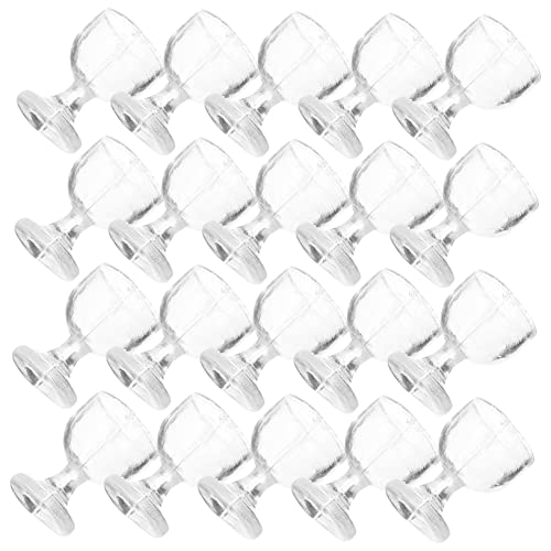 HANABASS 20 Stück Teiliges Mini Wein Gläser Puppenhaus Zubehör Transparent Miniatur Spielzeugküche Accessoire Toy Mini Cup für Kreative Dekoration und Langlebigen Spielspaß von HANABASS
