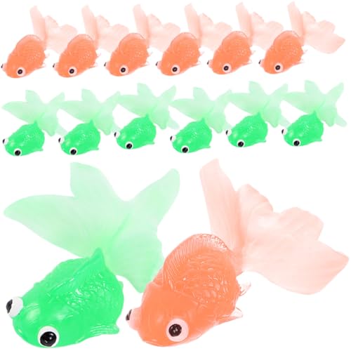 HANABASS 20 Stück Teiliges Schwimmende Fake Goldfische aus Flexiblem TPR Realistische Aquarium Dekoration Leicht und Sicher als Deko für Fischbecken HANABASS 20 Stück Teiliges Schwimmende Fake Goldfische aus Flexiblem TPR Realistische Aquarium Dekoration Leicht und Sicher als Deko für Fischbecken von HANABASS