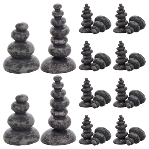HANABASS 20 Stück Teiliges aus Japanischen Steinstatuen für Meditationsgärten Retro Design Lagigen Gestapelten Felsen für Miniatur und Zen Dekoration HANABASS 20 Stück Teiliges aus Japanischen Steinstatuen für Meditationsgärten Retro Design Lagigen Gestapelten Felsen für Miniatur und Zen Dekoration von HANABASS