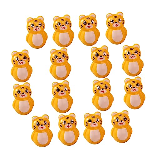 HANABASS 20 Stück Tiger Tumbler Ornamente Tiger wackelndes Wackelndes für Becher Becherspielzeug für Becher-Desktop-Ornamente Plastik von HANABASS