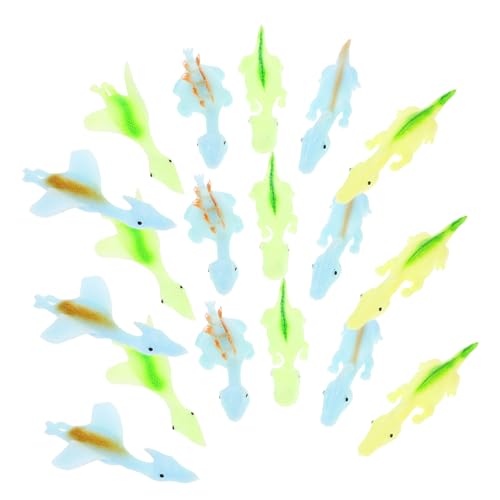 HANABASS 20Stücke Elastische Dinosaurier Spielzeuge Finger Shooter Lustige Partygeschenke für Innen und Außenaktivitäten Zufällige Farben von HANABASS