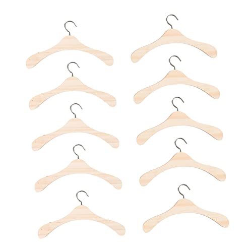 HANABASS 20Stücke Holz Kleiderbügel für Puppen Hölzerne Aufhänger für Puppen Zubehör zur Organisation von Puppenkleidern und Puppenmöbeln HANABASS 20Stücke Holz Kleiderbügel für Puppen Hölzerne Aufhänger für Puppen Zubehör zur Organisation von Puppenkleidern und Puppenmöbeln von HANABASS