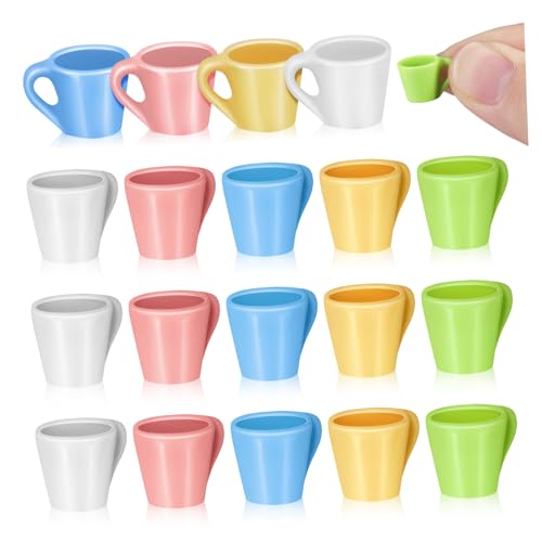 HANABASS 20Stücke Miniaturbecher Dekorative Wasserbecher für Puppenhaus Realistische Mini Tassen Farben für Kreative Spielräume HANABASS 20Stücke Miniaturbecher Dekorative Wasserbecher für Puppenhaus Realistische Mini Tassen Farben für Kreative Spielräume von HANABASS