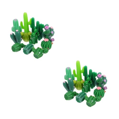 HANABASS 24 Stck. Teiliges Mini Kaktus aus Harz Pflegefreie Mikro Landschaftsfiguren Süße DIY Garten Accessoires für Büro Wohnzimmer und Schreibtisch Kreative Pflanzen Dekoration von HANABASS