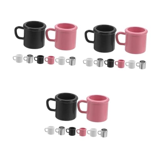 HANABASS 24 Stck. Teiliges Miniatur Puppenhaus Kaffeetassen aus Langlebiger Legierung Realistische Miniatur Küchenaccessoires in Rosa Schwarz für Wohn und Schlafzimmerdeko Sammler HANABASS 24 Stck. Teiliges Miniatur Puppenhaus Kaffeetassen aus Langlebiger Legierung Realistische Miniatur Küchenaccessoires in Rosa Schwarz für Wohn und Schlafzimmerdeko Sammler von HANABASS